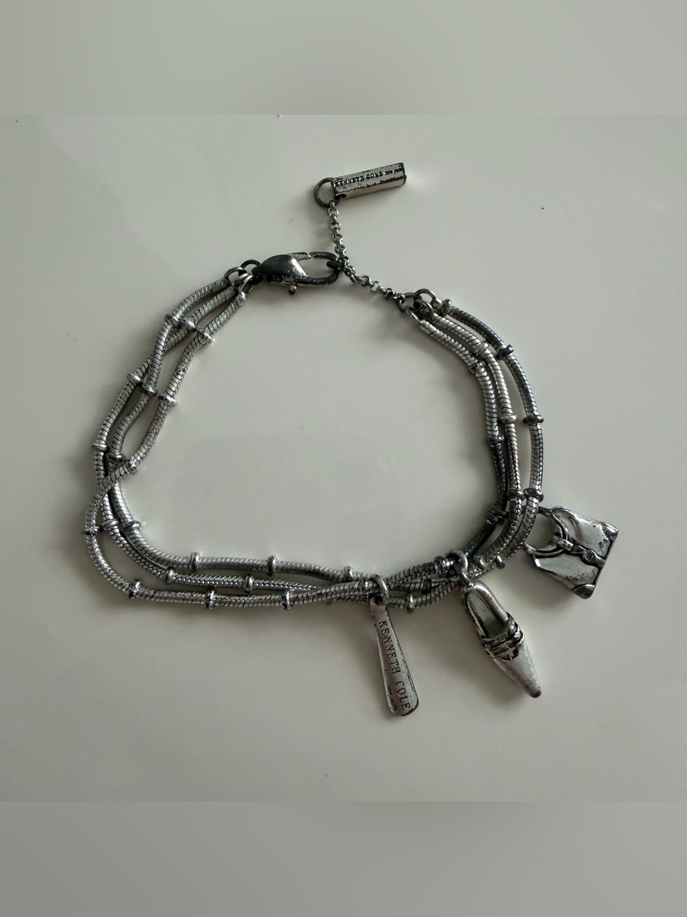 Kenneth Cole 3-Chain Purse & Shoe Charm Bracelet